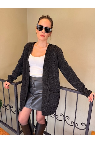 Ali Butik Siyah Simli Hırka Siyah