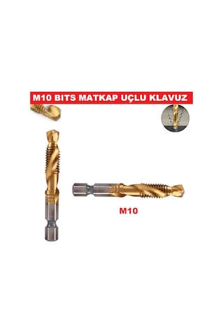 Klavuz 1/4 Bıts Kendinden Matkap Uçlu M10 Hss Titanyum
