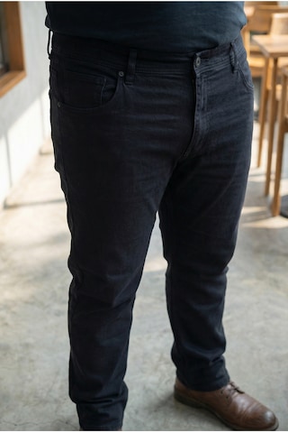 Little Cup Jeans Co Erkek Likralı Esnek Siyah Battal Beden Kot Pantolon