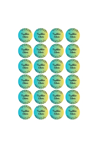 96'lı Yeşil Yaprak Detaylı Teşekkür Ederiz Paket Etiketi 4x4 Cm Yuvarlak Müşteri Teşekkür Sticker Ambalaj