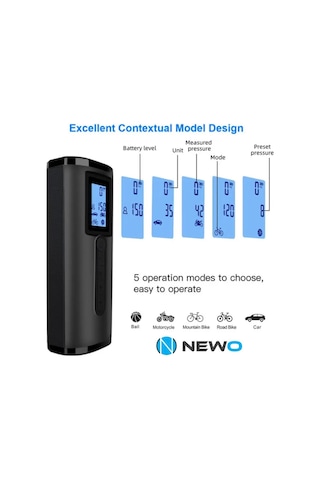 Newo Şarjlı Lastik Şişirme Pompası Işıklı Ap2-p