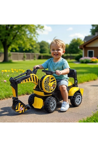 Urt030-001 Pedalsız Bin-git İnşaat Aracı- Kepçe Çok Renkli