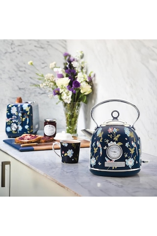 Laura Ashley El Yapımı Motif Elveden Navy Kablosuz Su Isıtıcı