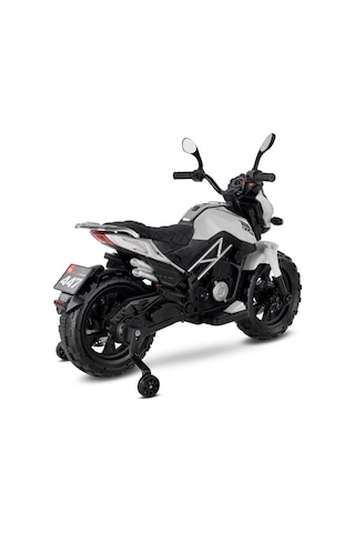 Babyhope 447 Motocross Akülü Motor Çocuk Motoru 12v Beyaz