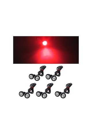 Ayna Altı Led Kartal Gözü Gündüz Farı Led Kırmızı 1 Çift