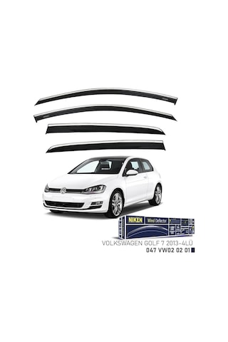 Niken Vw Golf 7 Cam Rüzgarlığı Kromlu 4&apos Lü 2013+ Sonrası