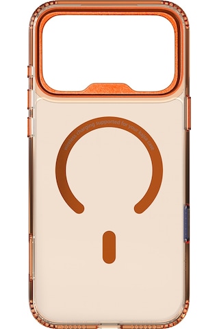 Apple Uyumlu iPhone 17 Pro Kılıf M-safe Şarj Özellikli Airbagli O-ring Şeffaf Kajsa Trans Shield Kapak Turuncu Turuncu