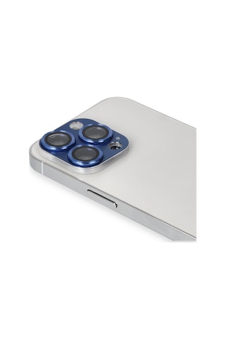 Newface Apple   Uyumlu  iPhone 13 Pro Max Pers Alüminyum Kamera Lens - Lacivert