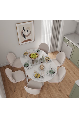 Pratik Katlanır-açılır Kapanır Yuvarlak Mutfak Yemek Ma