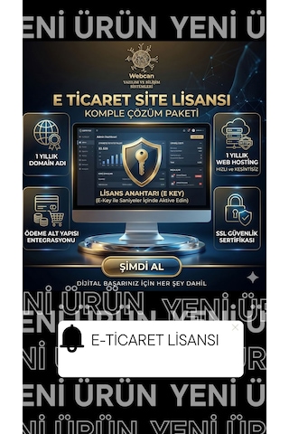 Market V1 Domain Ve Hosting Dahil Hazır E-ticaret Sitesi Lisansı
