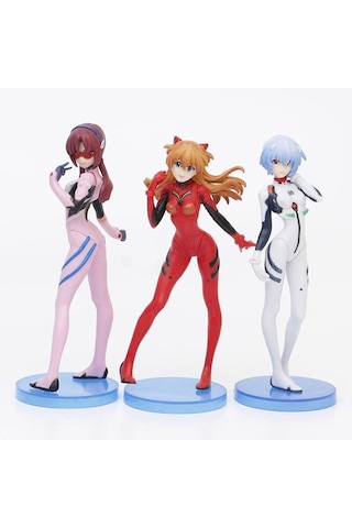 Disney 3 Adet Anime Ayanami Rei Evangelion Eva Pvc Figürleri 13cm