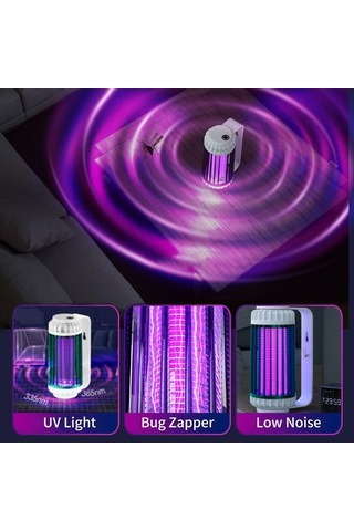 Tongxida Usb Şarjlı 1200ma Sessiz Sinek Yakalama Lambası - Duvar/masa Tipi, Yeşil 2022 Model