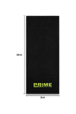 Prime Nutrition Yeşil Logo 30x100 Siyah Havlu
