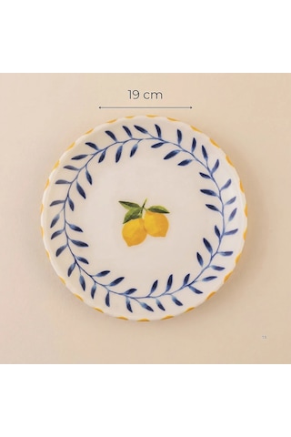 Güral Limon Desenli 19 Cm 4lü Porselen Pasta Tabağı Seti Diğer