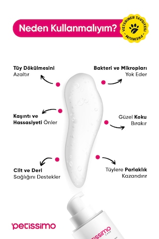 Petissimo Care Kuru Kedi Şampuanı - Bit Pire Kene Ve Parazit Önleyici - Tüy Dökülmesi Karşıtı - 200 Ml