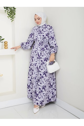 Yeni Sezon Mor Elbise / E0132 Mor