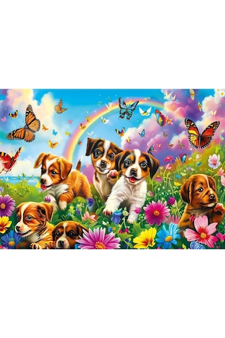 Ks Puzzle Çocuk P. Playing Puppies 50 Parça Puzzle 31754
