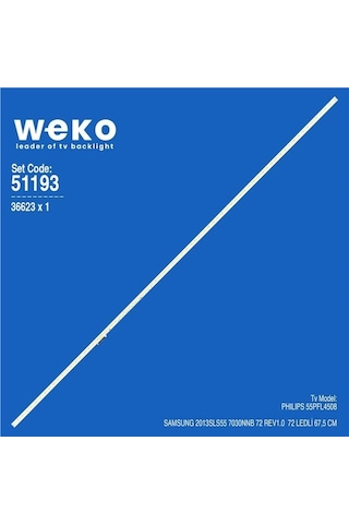 Wkset-6193 36623x1 Samsung 2013sls55 7030nnb 72 Rev1.0 1 Adet Led Bar 72led Tvnizi Açıp İçindeki Led Barla Birebir Aynısı Olduğunu Görmeden Almayınız. Sonrasında İade Almamaktayız. Gri