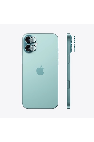 Safeus Safir Temperli Kamera Lens Koruyucu Apple Uyumlu iPhone 16 Plus Ve İle Yeşil