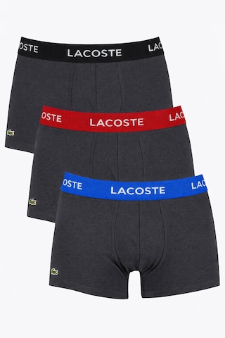 Lacoste Motion Microfiber Erkek 3lü Logolu Boxer Antrasit