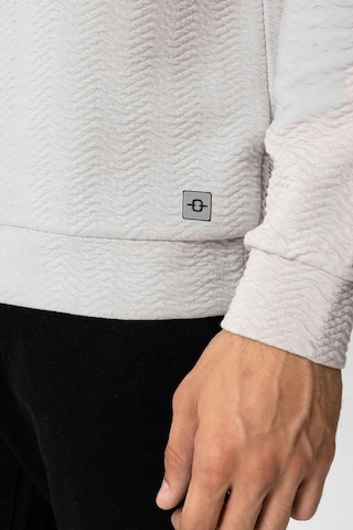 Backandbond Açık Gri Regular Fit Pamuklu Desenli Bisiklet Yaka Sweatshirt