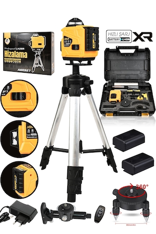 Assur Asr927 360 16 Köşe Tripod'lu Lazer Metre Hizalama Sarı Assur Asr927 360 16 Köşe Tripod'lu Lazer Metre Hizalama Sarı