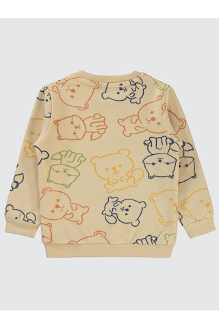 Civil Boys Ayıcık Baskılı 2-5 Yaş Sweatshirt Bej