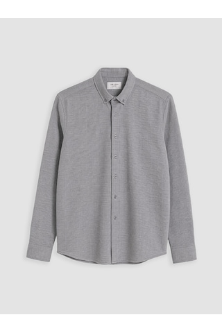 Lcw Vision Gri Slim Fit Dokulu Erkek Gömlek