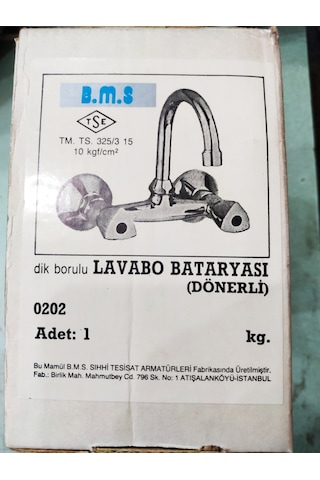 Bms Lavabo Bataryası Duvardan Monte Agır Gövde