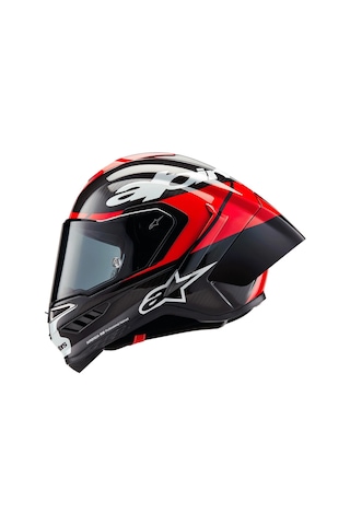 Alpinestars Supertech R10 Carbon Element Spor Motosiklet Kaskı Siyah Kırmızı Beyaz