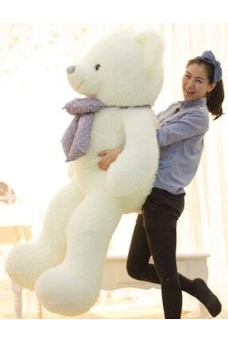 150 Cm Papyonlu Peluş Ayı-Dev Boy. % 100 Yerli - Sevgiliye Özel H Pembe