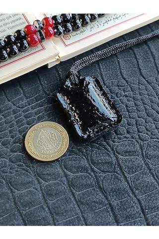 Küçük Dörtgen Cevşen Dualı Kolye Muska Hakiki Deri El Yapımı Xs P Çok renkli 00998850