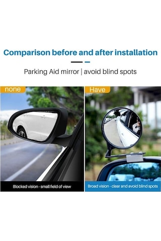Novahub Yan Takım Nokta Kör Geniş Dışbükey Aynası Ayna Araba Araba Açı 2 Wv