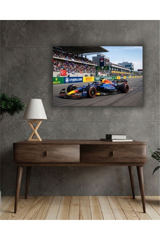 Formula 1 Motors Temalı Dekoratif Cam Tablo -26