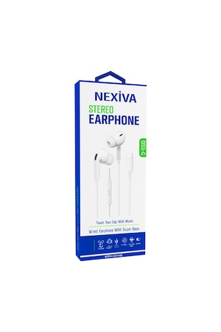 Nexiva Type-c Girişli Hd Mikrofonlu Stereo Kablolu Type-c Kulaklık Xiaomi-oppo-redmi-huawei-Apple Uyumlu iPhone Samsung Kulakiçi