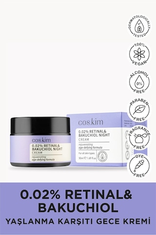 Retinal & Bakuchiol Yaşlanma Karşıtı Gece Kremi Retinal & Bakuchiol Night Cream 50ml