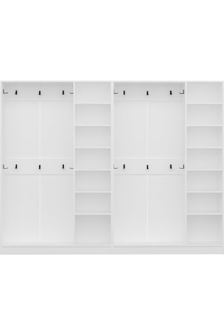 Minar Kale210 6 Kapaksız 2 Bölme Raf Portmanto Beyaz