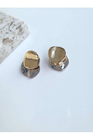 Vip Çift Renkli Kadın Küpe Sevgiliye Hediye