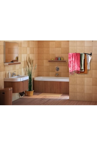 Biricik Kapı Arkası Çamaşır Kurutmalık Siyah