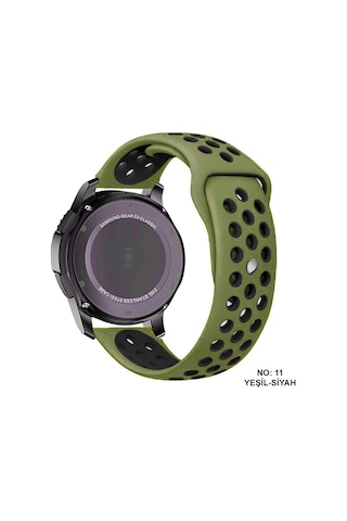Xiaomi Mi Watch Kordon 22 Mm Delikli Spor Silikon Kordon Kayış