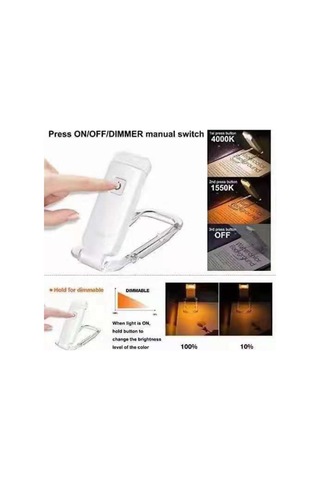 Vkemall Beyaz Usb Klasörlü Okuma Lambası - Katlanabilir, Taşınabilir, Öğrencilik İçin Gece Okuma Işığı Diğer