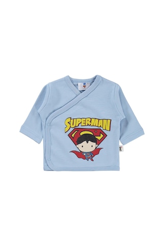 Civil Baby Superman Baskılı Zıbın Takımları - Mavi