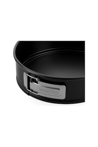 Greenpan Thermolon Yüzeyli Karbon Çelik 20 Cm Kelepçeli Kek Kalıbı Siyah