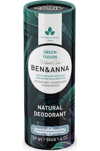 Ben & Anna Green Fusion Vegan Natural Deodorant Stick 40 G