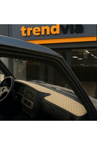 Tofaş Şahin Doğan Kartal Yüksek Ön Göğüs Bej-siyah Torpido Kılıfı / Siyah-kırmızı Boyun Yastığı