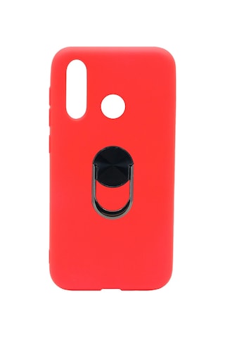 Nettech Huawei Y6p Uyumlu Leather Ring Nano Arka Koruma Kılıf - Sarı Sarı