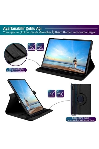 Sm Galaxy Uyumlu Tab S8 2022 11.0 X700-x706 360 Derece Döner Standlı Kılıf- 5775