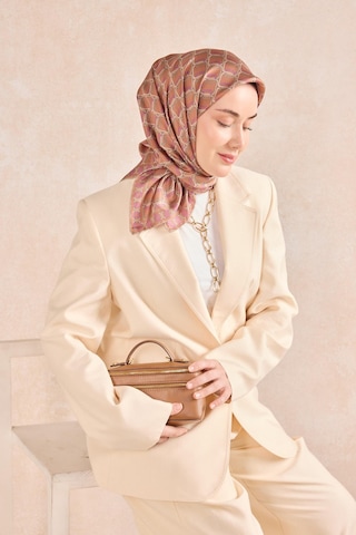 Silk Home Twill İpek Eşarp Zincir Bakır Çok Renkli