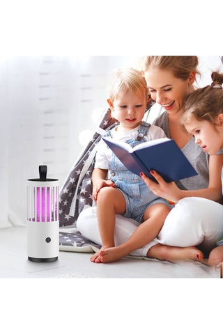 Hfambition Usb Girişli Evcil Mosquito Öldürücü - 360 Işık Çekim, Turbo Süper Emme, Yüksek Gerilim Şoku İle Fiziksel Öldürme - Mavi