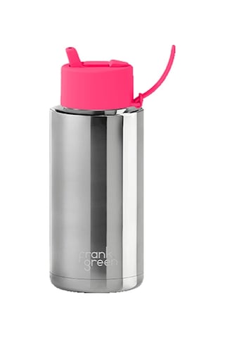 Frank Green Neon Pembe Pipetli Çelik Termos 1L No:121